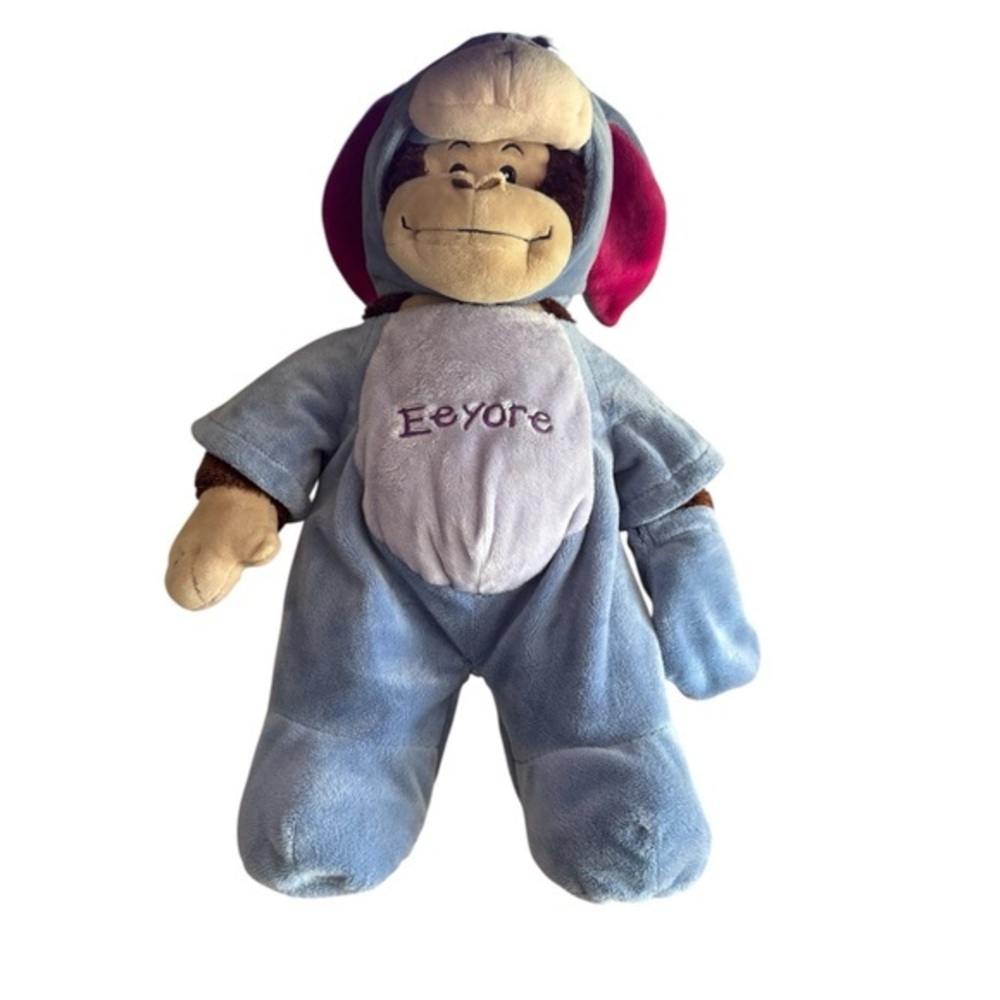 BUILD A BEAR Monkey plush with Eeyore costume
